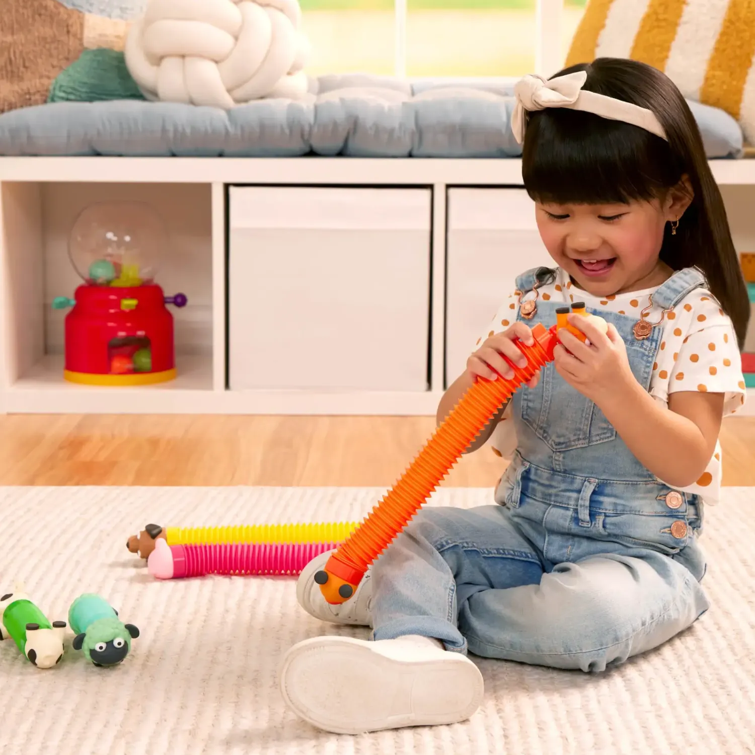 2 Lata +|Sensoryczne | Battat Akordeonowe rurki sensoryczne Li’l Barn Buddies - WIEJSKIE ZWIERZĘTA