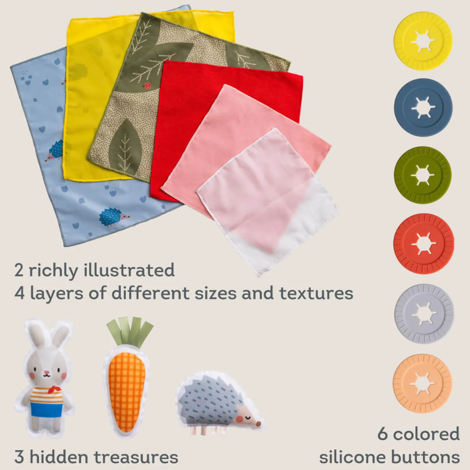 Aktywizujące|3 Lata + | Taf Toys A KUKU - wielowarstwowa zabawka sensoryczna