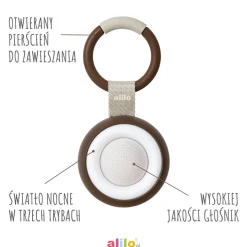 Alilo CocoNap W1 - odtwarzacz MP3 i lampka do karmienia - kokos