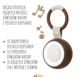 Alilo CocoNap W1 - odtwarzacz MP3 i lampka do karmienia - kokos