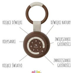Alilo CocoNap W1 - odtwarzacz MP3 i lampka do karmienia - kokos