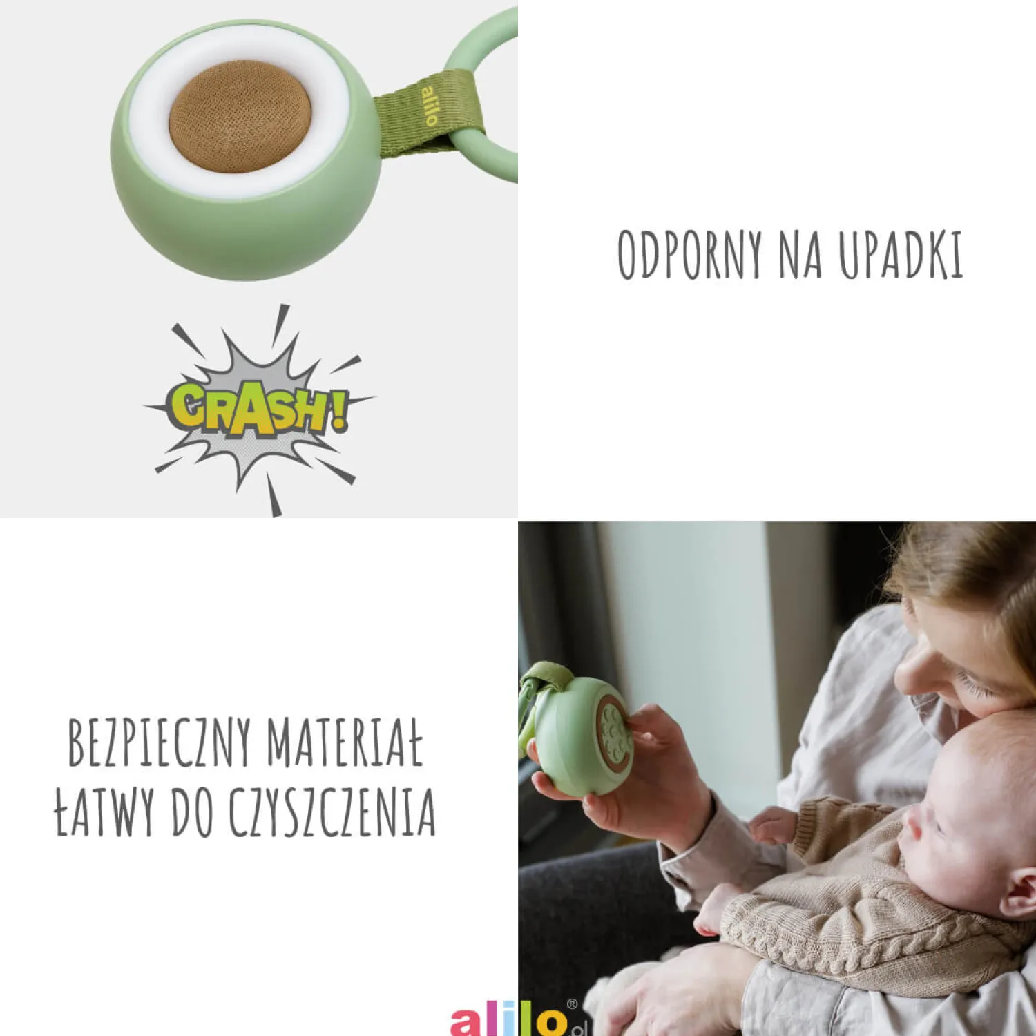 Szumiące Misie|Szumiące Misie I Projektory | Alilo CocoNap W1 - odtwarzacz MP3 i lampka do karmienia - awokado