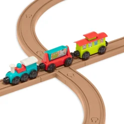 3 Lata +|4 Lata + | Battat All Aboard – kolejka z torami i znakami 29 el., magnetyczne wagony 2+