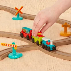 3 Lata +|4 Lata + | Battat All Aboard – kolejka z torami i znakami 29 el., magnetyczne wagony 2+