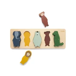 12M+|Drewniane | Trixie Animals Drewniane puzzle w kształcie zwierząt