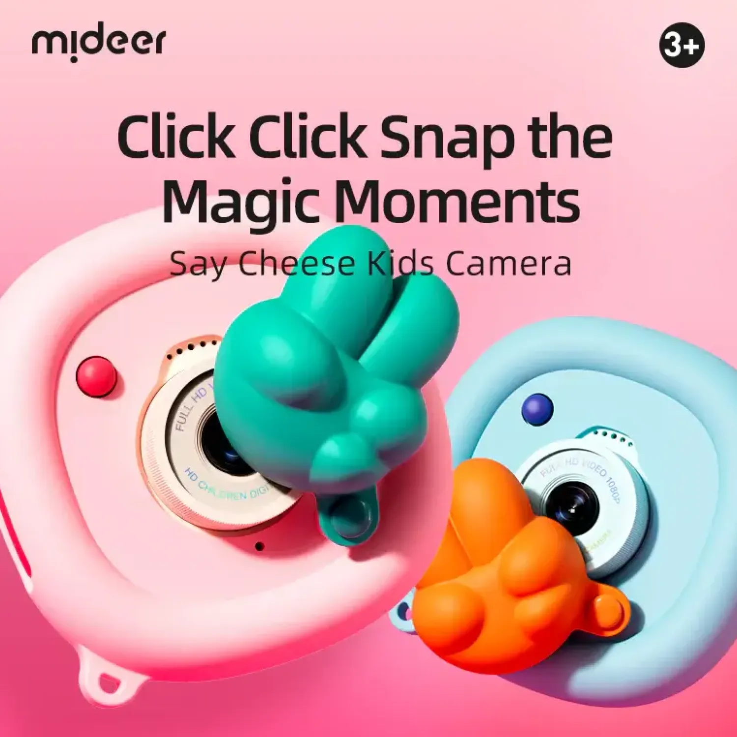 Idealne W Podróży|6 Lat+ | Mideer Aparat dziecięcy Say Cheese! - różowy