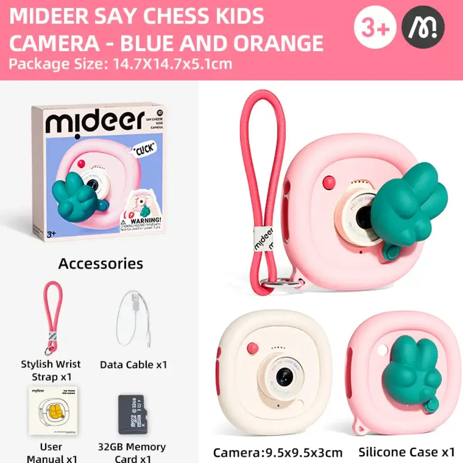 Idealne W Podróży|6 Lat+ | Mideer Aparat dziecięcy Say Cheese! - różowy