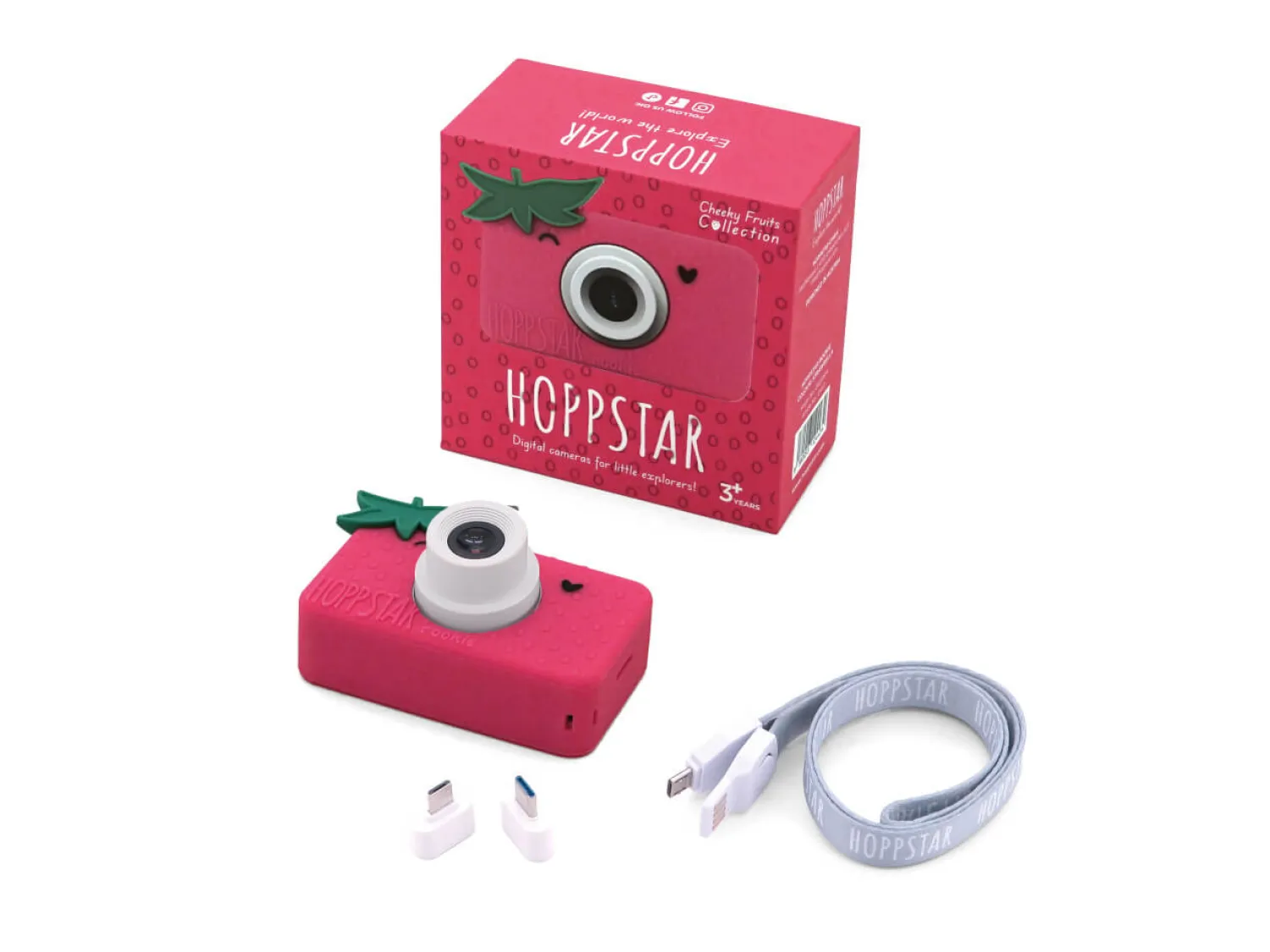 Idealne W Podróży|6 Lat+ | Hoppstar Aparat fotograficzny dla dzieci Rookie - Strawbella
