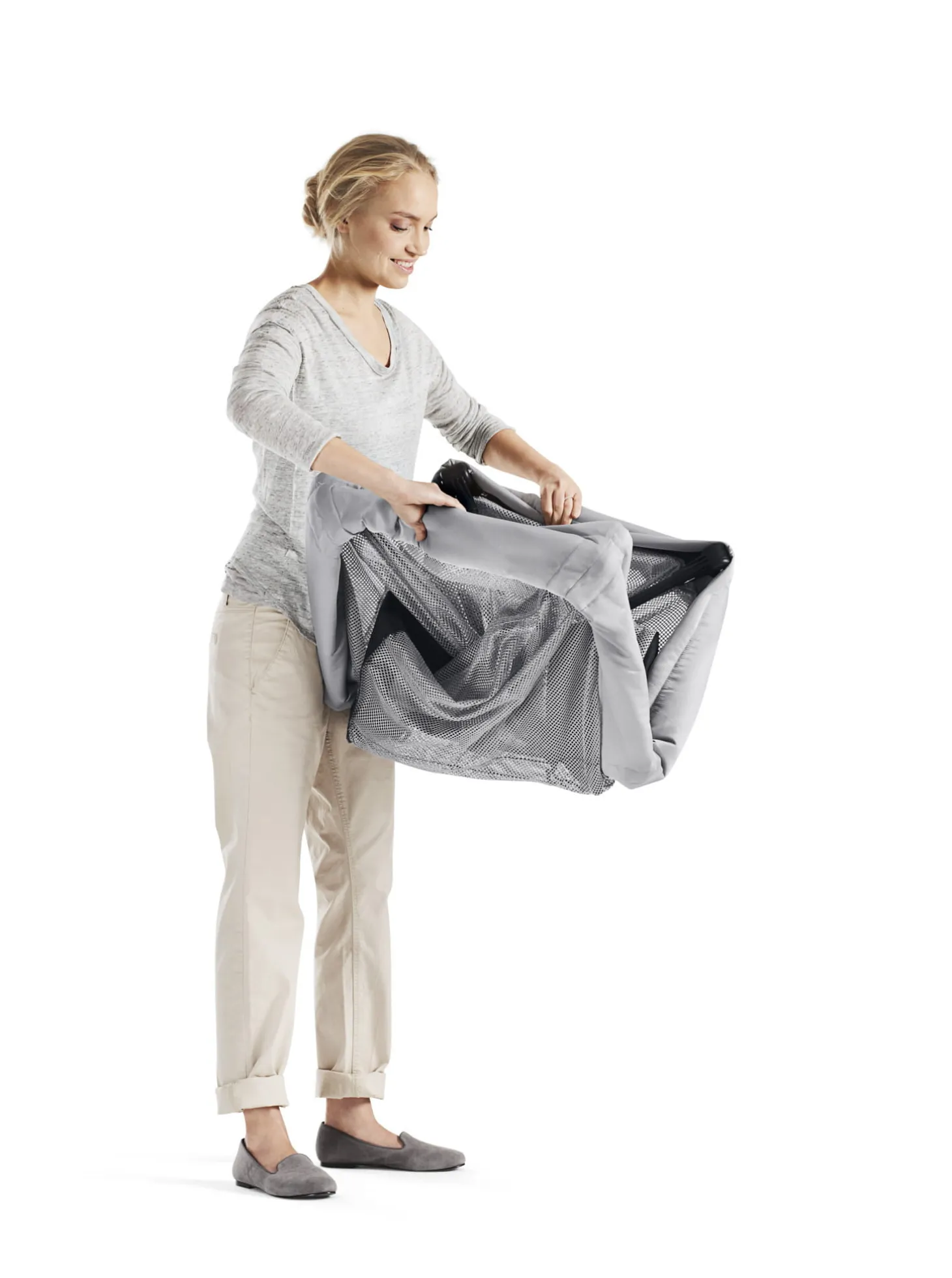 BABYBJORN - łóżeczko turystyczne LIGHT dark green