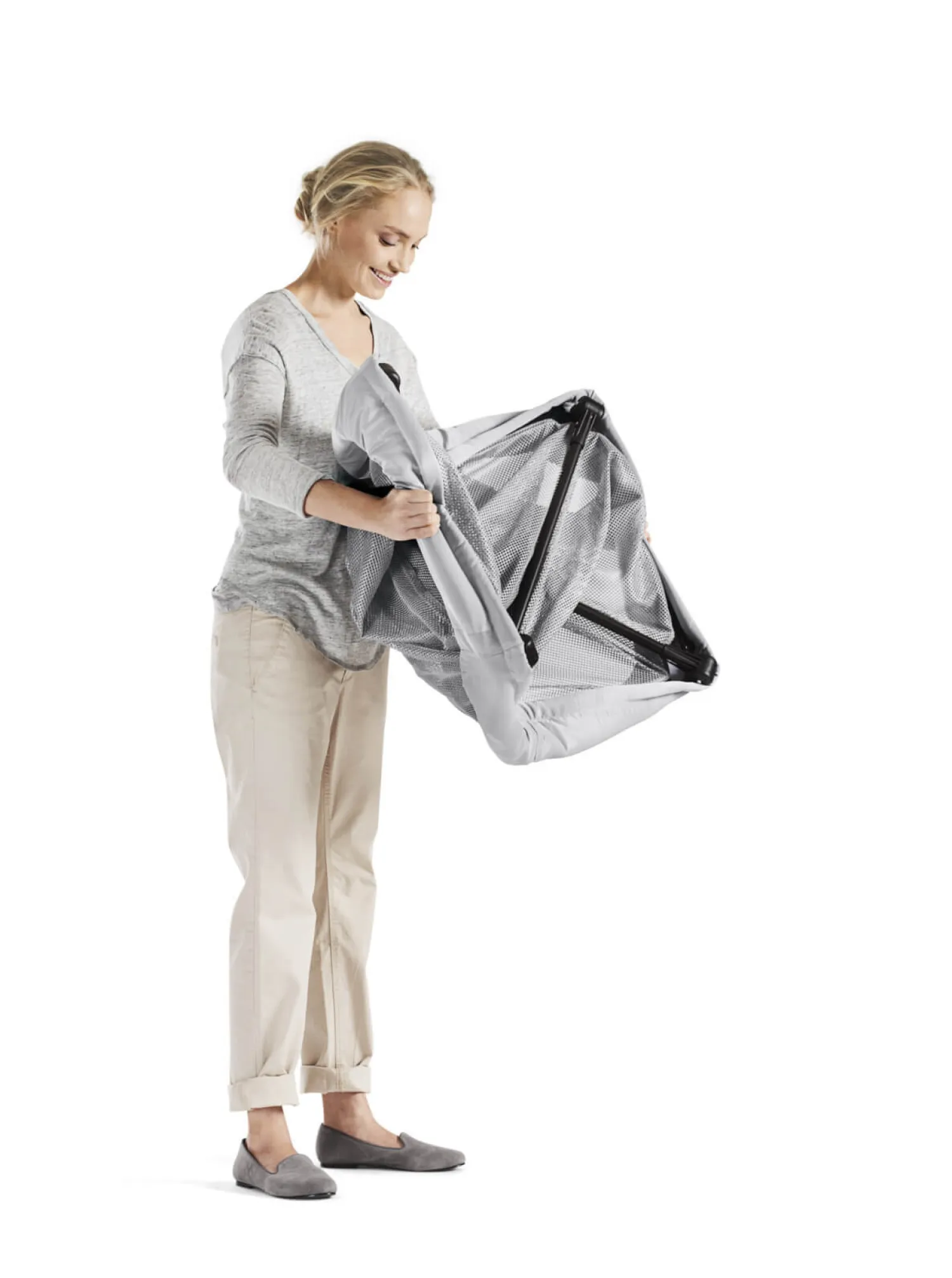 Kosze Mojżesza I Kołyski|Przydatne Akcesoria | BabyBjorn - łóżeczko turystyczne LIGHT silver