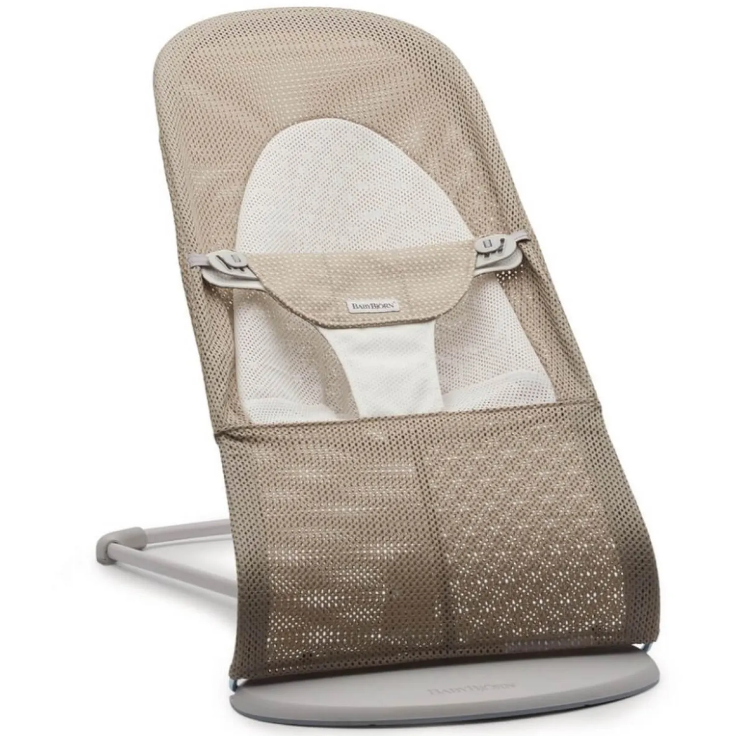 Bujaczki I Leżaczki|Foteliki I Pufy | BabyBjorn - leżaczek BALANCE SOFT MESH, Szary Beż - Biały