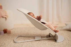 Bujaczki I Leżaczki|Foteliki I Pufy | BabyBjorn - leżaczek BALANCE SOFT WOVEN, JERSEY Tri Fabric, Jasny Beż