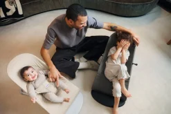 Bujaczki I Leżaczki|Foteliki I Pufy | BabyBjorn - leżaczek BALANCE SOFT WOVEN, JERSEY Tri Fabric, Jasny Beż