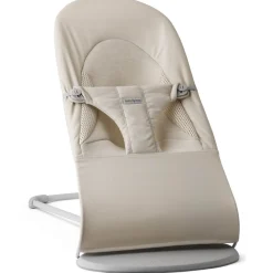 Bujaczki I Leżaczki|Foteliki I Pufy | BabyBjorn - leżaczek BALANCE SOFT WOVEN, JERSEY Tri Fabric, Jasny Beż