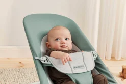 BABYBJORN - leżaczek BALANCE SOFT WOVEN JERSEY, light sage - grey