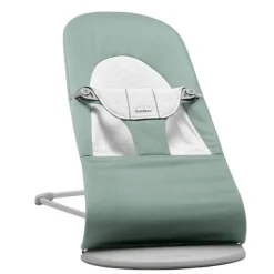 BABYBJORN - leżaczek BALANCE SOFT WOVEN JERSEY, light sage - grey
