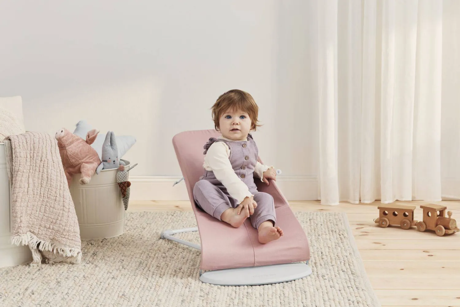 Bujaczki I Leżaczki|Foteliki I Pufy | BabyBjorn - leżaczek BLISS 3D Jersey - Light Pink