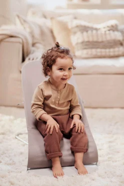 BABYBJORN - leżaczek BLISS WOVEN, Petal Quilt, Sand Grey
