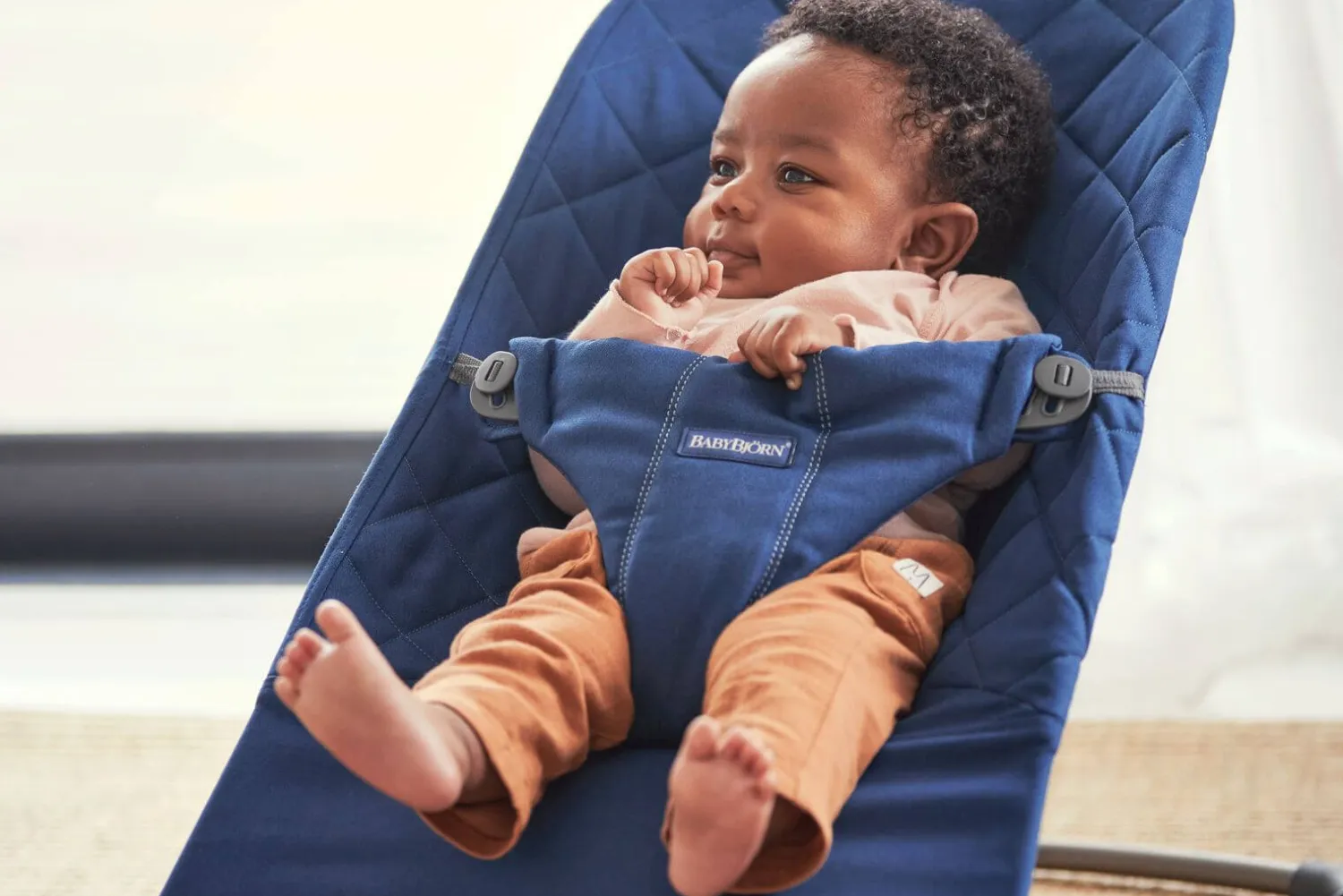 Bujaczki I Leżaczki|Foteliki I Pufy | BabyBjorn - leżaczek BLISS WOVEN, Granatowy