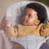 BABYBJORN - leżaczek BLISS WOVEN, Petal Quilt, Jasnoszary