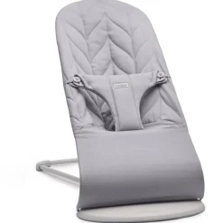 BABYBJORN - leżaczek BLISS WOVEN, Petal Quilt, Jasnoszary