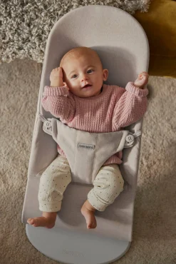 Bujaczki I Leżaczki|Foteliki I Pufy | BabyBjorn - leżaczek BLISS WOVEN, Jasny Beż melanż