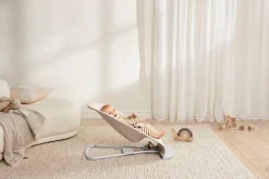 Bujaczki I Leżaczki|Foteliki I Pufy | BabyBjorn - leżaczek BLISS WOVEN, Jasny Beż melanż