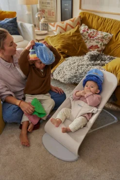 Bujaczki I Leżaczki|Foteliki I Pufy | BabyBjorn - leżaczek BLISS WOVEN, Jasny Beż melanż