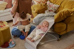 Bujaczki I Leżaczki|Foteliki I Pufy | BabyBjorn - leżaczek BLISS WOVEN, Jasny Beż melanż