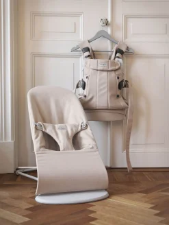 Bujaczki I Leżaczki|Foteliki I Pufy | BabyBjorn - leżaczek BLISS WOVEN, Jasny Beż melanż