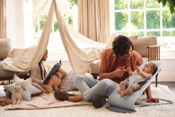 Bujaczki I Leżaczki|Foteliki I Pufy | BabyBjorn - leżaczek BLISS WOVEN, Jasny szary melanż