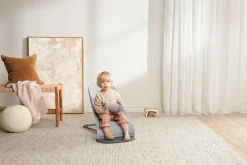 Bujaczki I Leżaczki|Foteliki I Pufy | BabyBjorn - leżaczek BLISS WOVEN, Jasny szary melanż