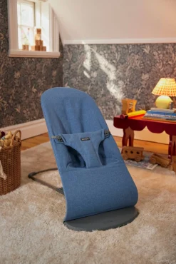 BABYBJORN - leżaczek BLISS WOVEN, Niebieski melanż