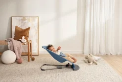 BABYBJORN - leżaczek BLISS WOVEN, Niebieski melanż