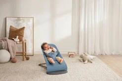 BABYBJORN - leżaczek BLISS WOVEN, Niebieski melanż