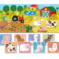 2 Lata +|Puzzle | Ludattica Baby puzzle - dwustronne puzzle dla najmłodszych - WIEŚ