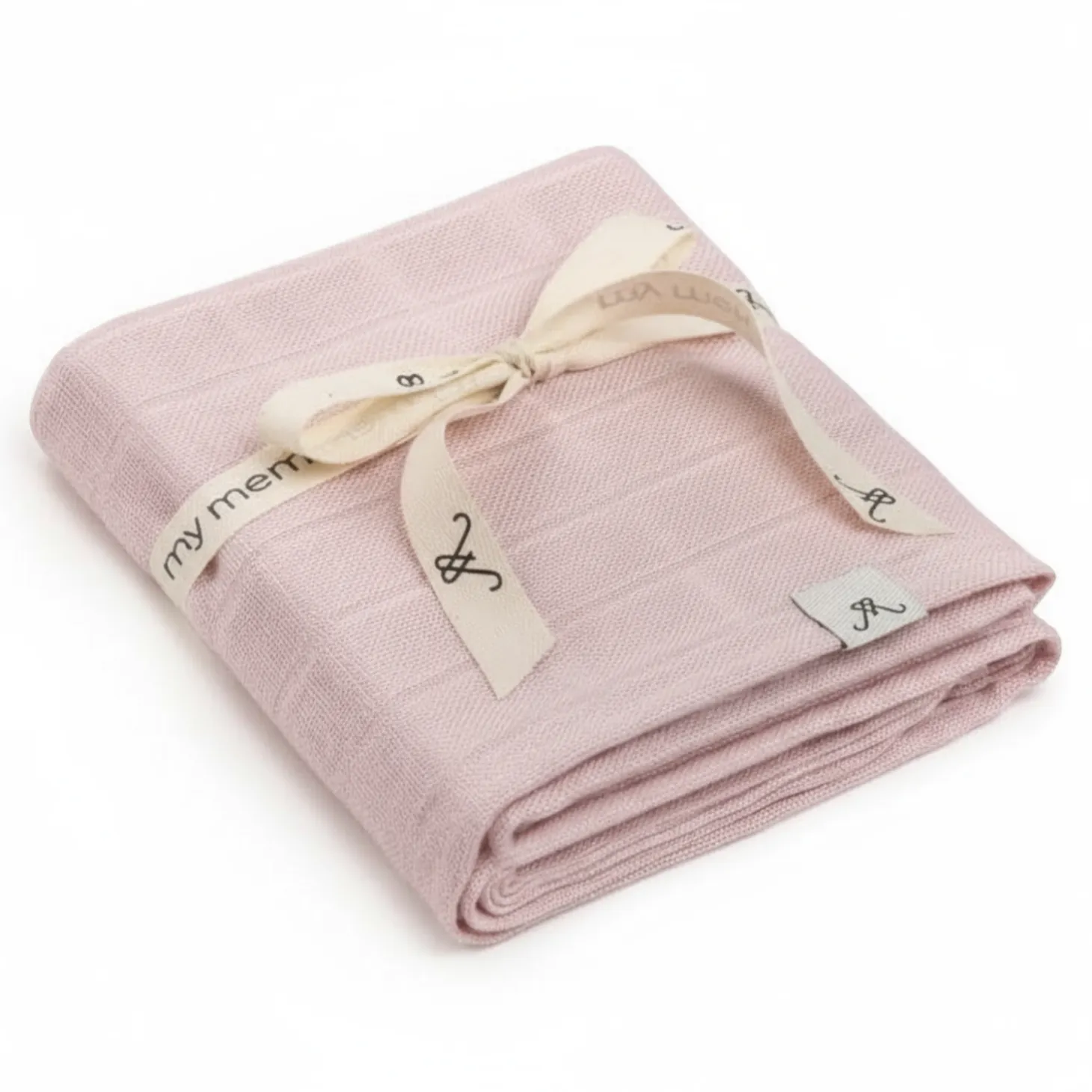 Bambusowa pieluszka muślinowa 65x65 powder pink