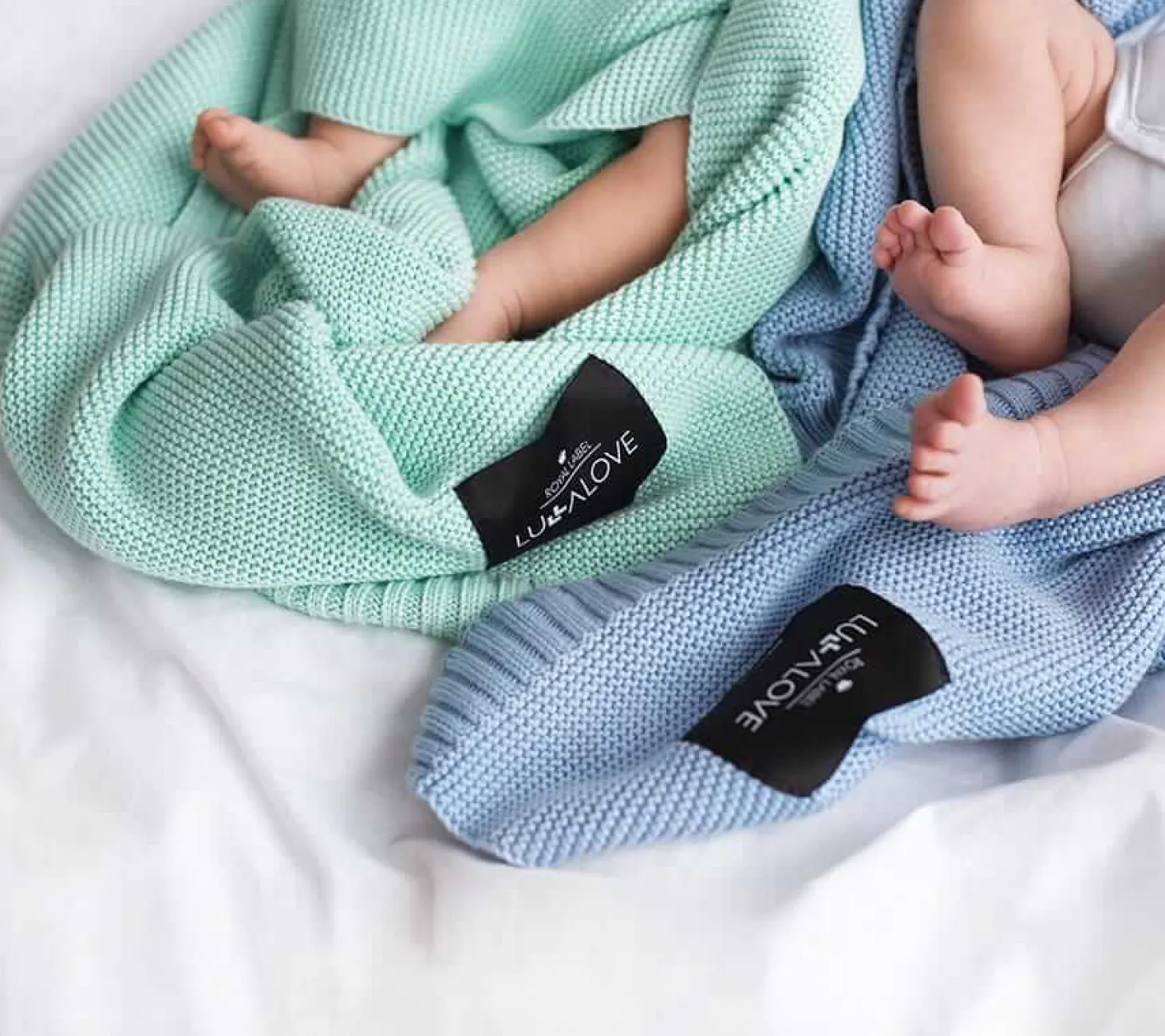 Bambusowy koc 80x100 BABY BLUE