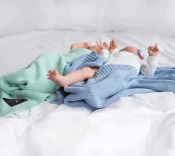 Bambusowy koc 80x100 BABY BLUE