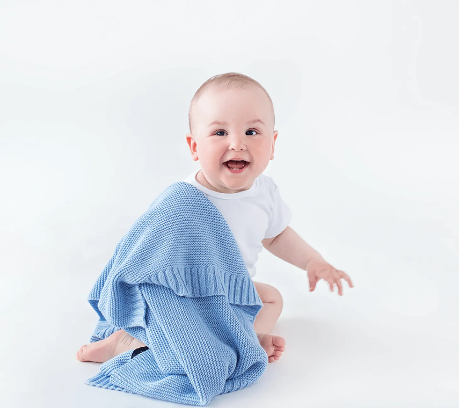 Bambusowy koc 80x100 BABY BLUE