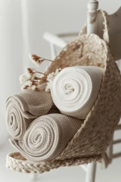 Kocyki|Kocyki | My Memi Bambusowy kocyk light beige 80x100 – fir