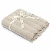 Bambusowy kocyk light beige 80x100 - feather