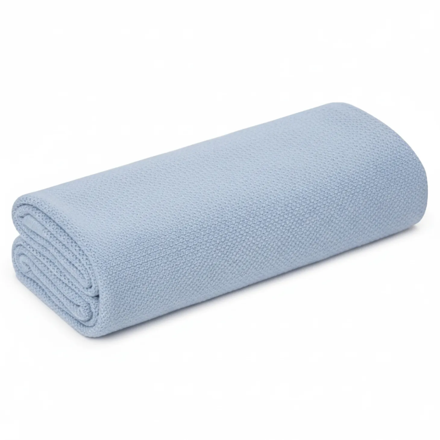 Bambusowy otulacz, lekki kocyk z jonami srebra 100x100 baby blue