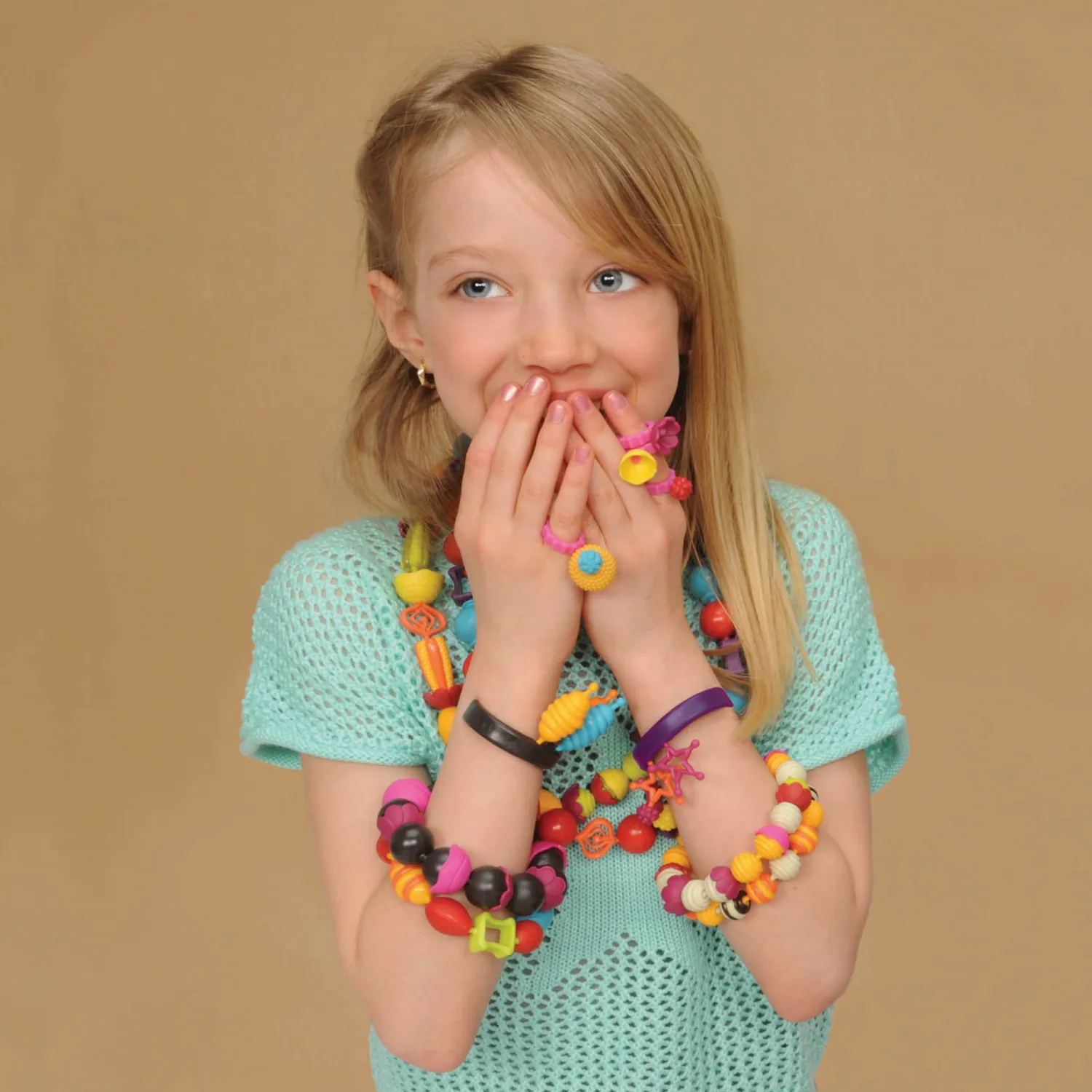6 Lat+|Biżuteria | B.Toys B.eauty Pops – zestaw do tworzenia biżuterii – 150 elementów