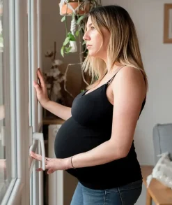 Karmienie Piersią|Otulacze I Pieluszki | Mama Hangs Bezszwowy pas na czas ciąży i karmienia 2w1 - Black