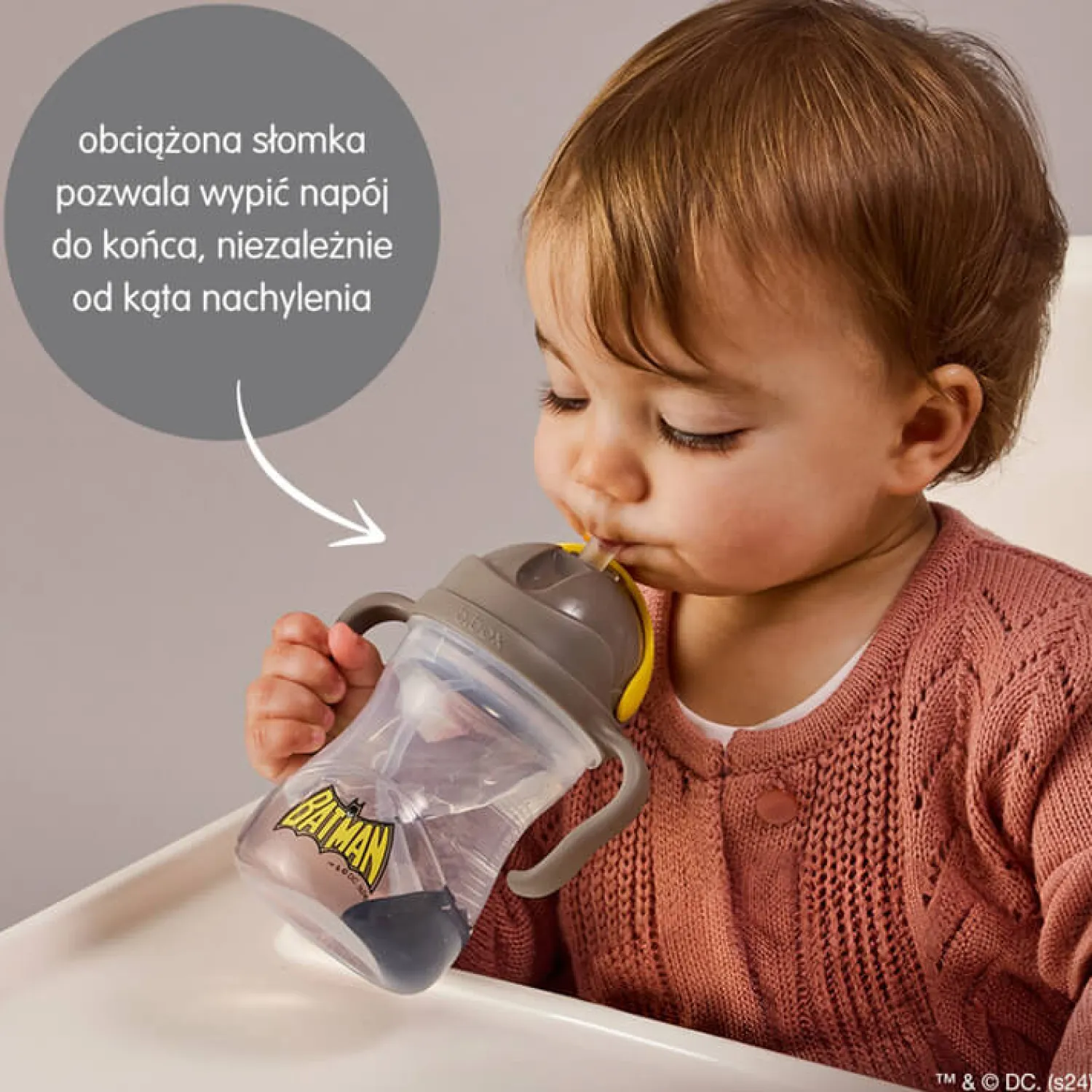 Bidony I Butelki|Bidony I Butelki | b.box Bidon ze słomką 240 ml, Batman