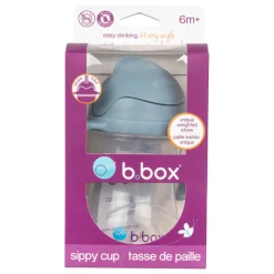Bidony I Butelki|Bidony I Butelki | b.box Bidon ze słomką 240 ml, BŁĘKITNY