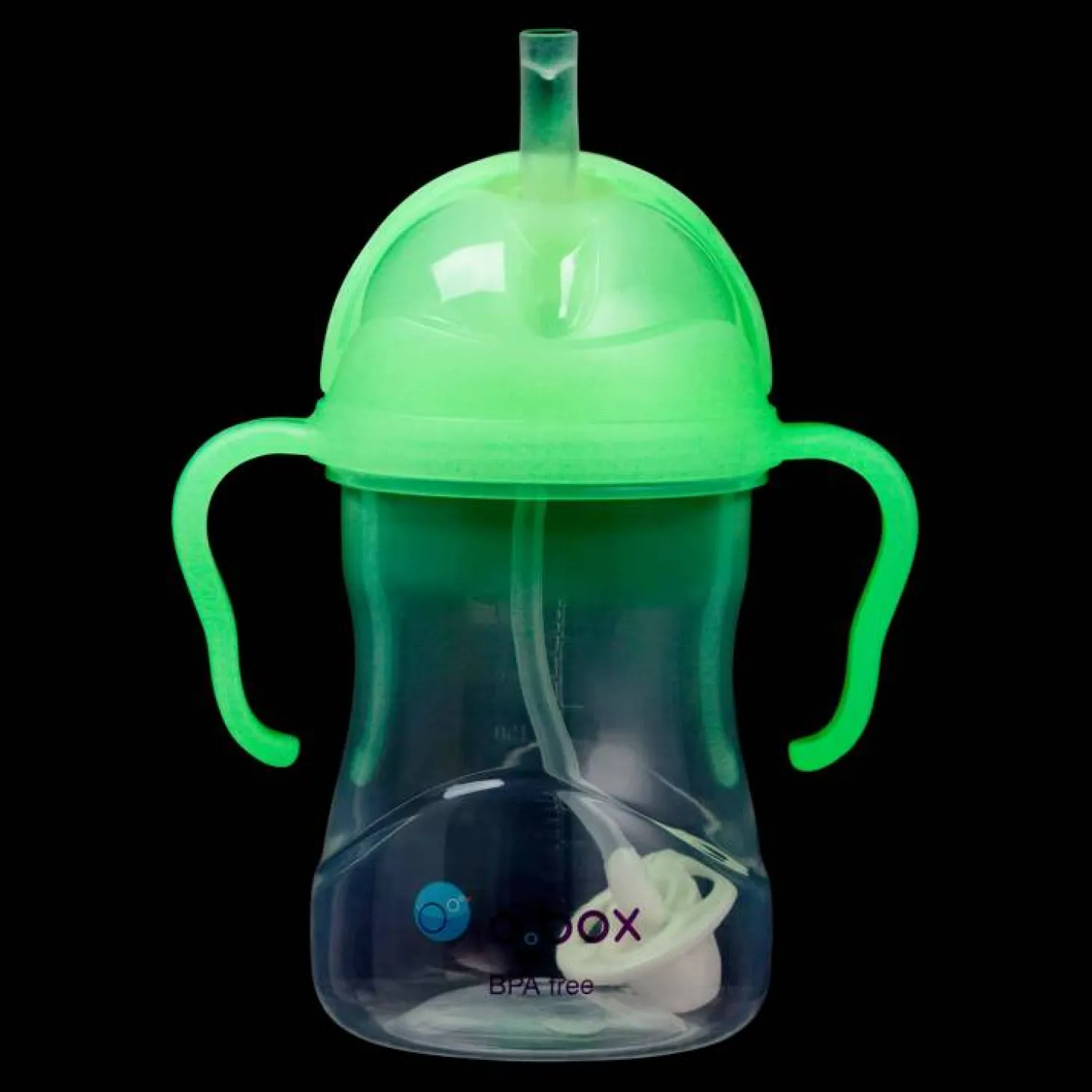 Bidon ze słomką 240 ml, ŚWIECĄCY Glow in the dark