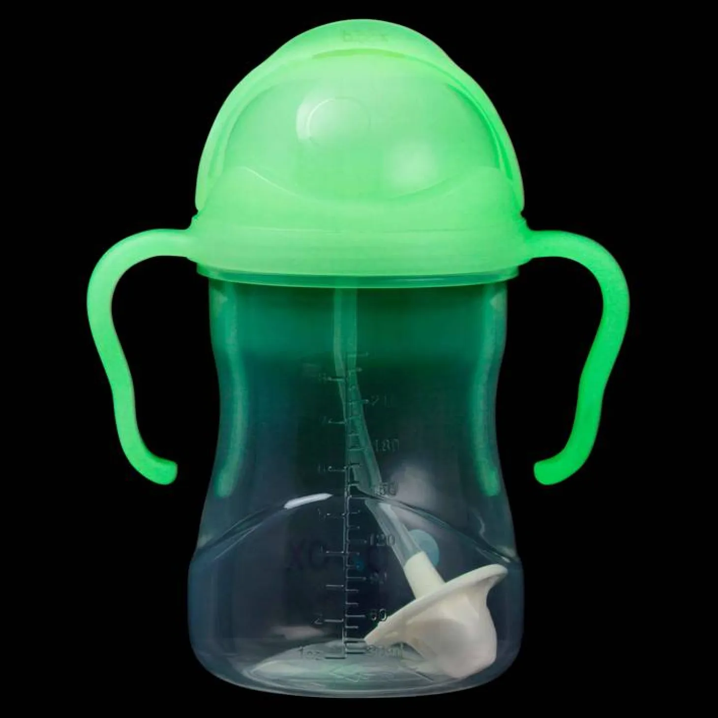 Bidon ze słomką 240 ml, ŚWIECĄCY Glow in the dark