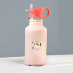 Bidony I Butelki|Bidony I Butelki | Lassig Bidon ze stali nierdzewnej z ustnikiem i uchwytem 500 ml Sunny Explorer rose & pink